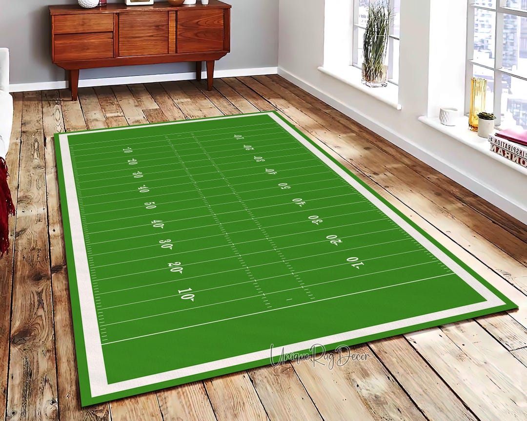 Football Filed Rugg American Football Field Rug: Non-slip Playroom Decor - Etsy