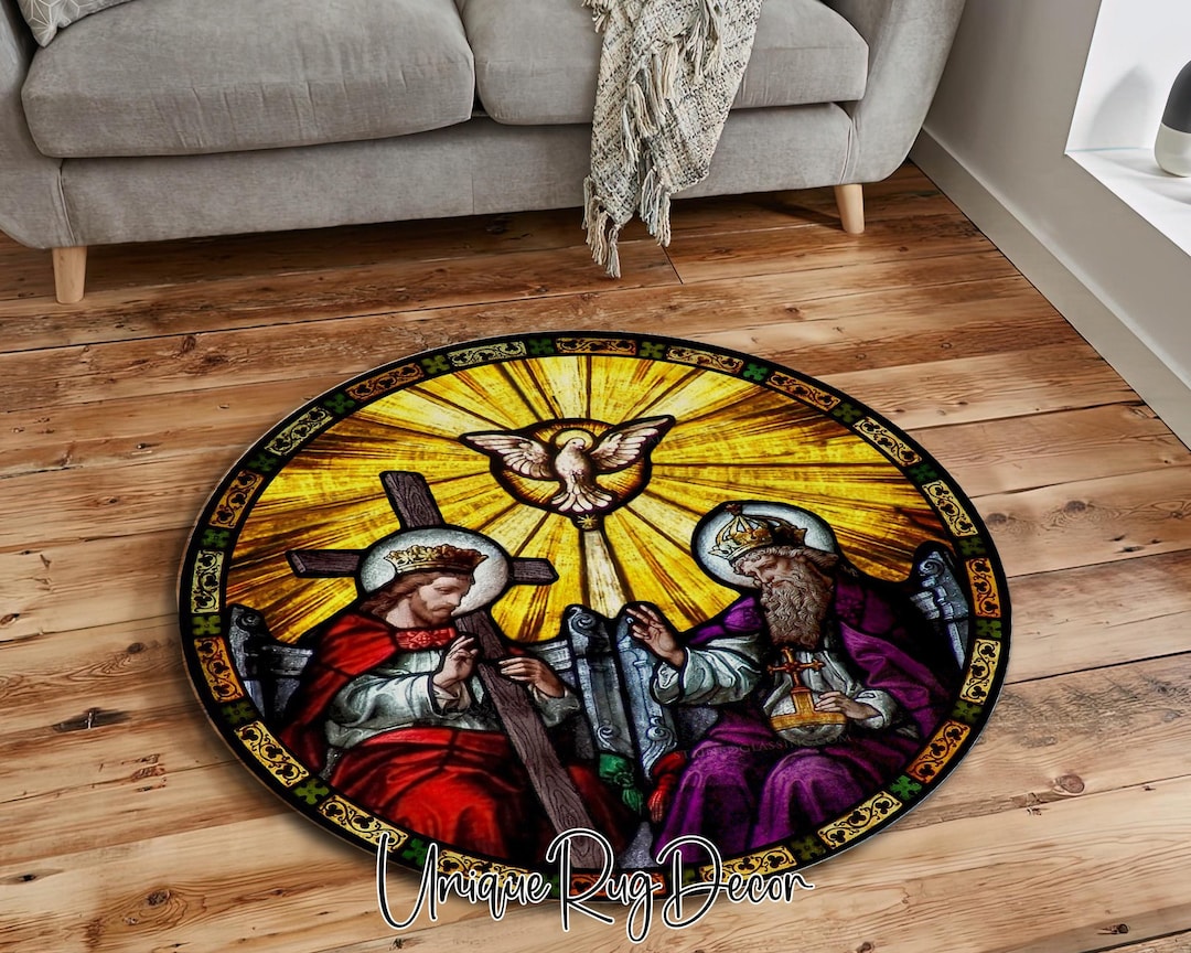 Church Rug Jesus and Apostles Church Rug, Christian Decor, Sign of the Cross Mat ...