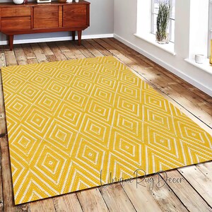 Tappeto con simboli geometrici, tappeto in stile boho, zerbino per ingresso, arredamento minimalista per la casa, tappeto boho