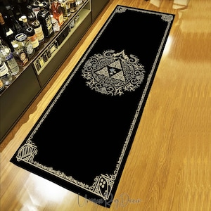 Zelda Runner Rug, Game Room Carpet, Gaming Decor, Zelda Symbol Art Rug, Gift for Him