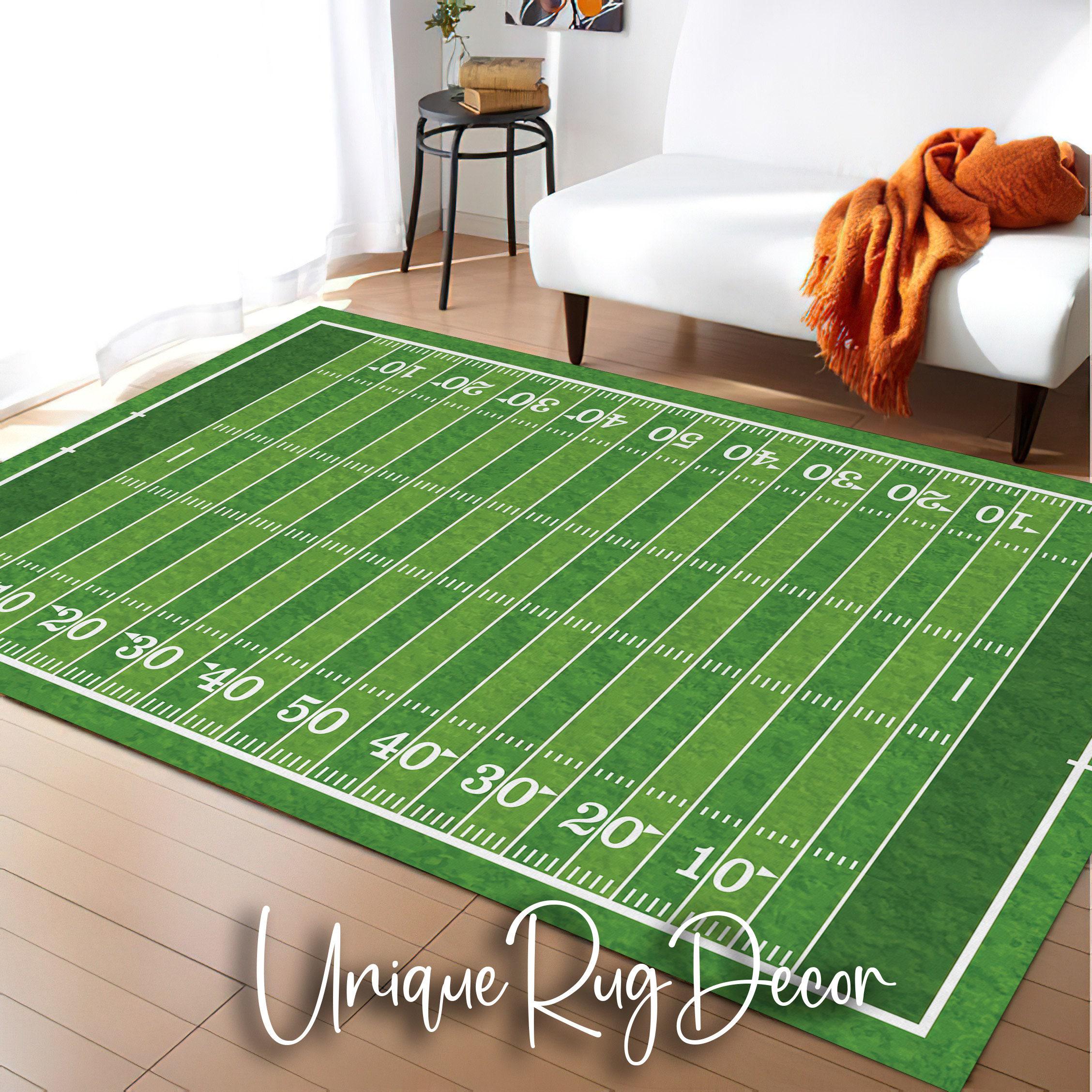 Football Filed Rugg Football Field Rug: Non-slip Sport Playroom Decor - Etsy