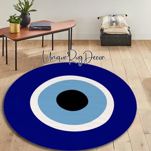 Evil Eye Rug: Non-Slip Talisman Mat, Witchy Home Decor