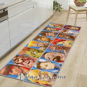 Street Fighter Arcade Game Rug, Gaming Chair Mat, Cool Gamer Room Carpet, Arcade Decor