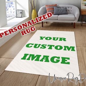 Custom Non-Slip Floor Area Rug, Personalized Washable Carpet, Customize Logo Mat, Home Decor Minimalist