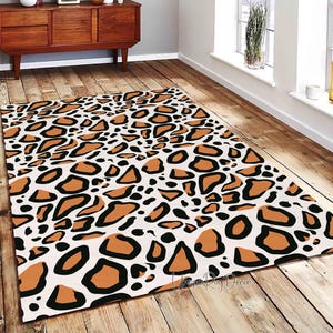 Leopard Pattern Rug: Luxury Animal Print Living Room Decor