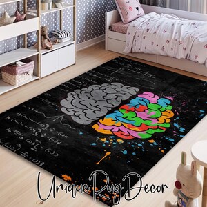 Educational Sciences Chemistry Physics Formulas Printed School Rug, Dorm Mat, University Collage Decor image 2