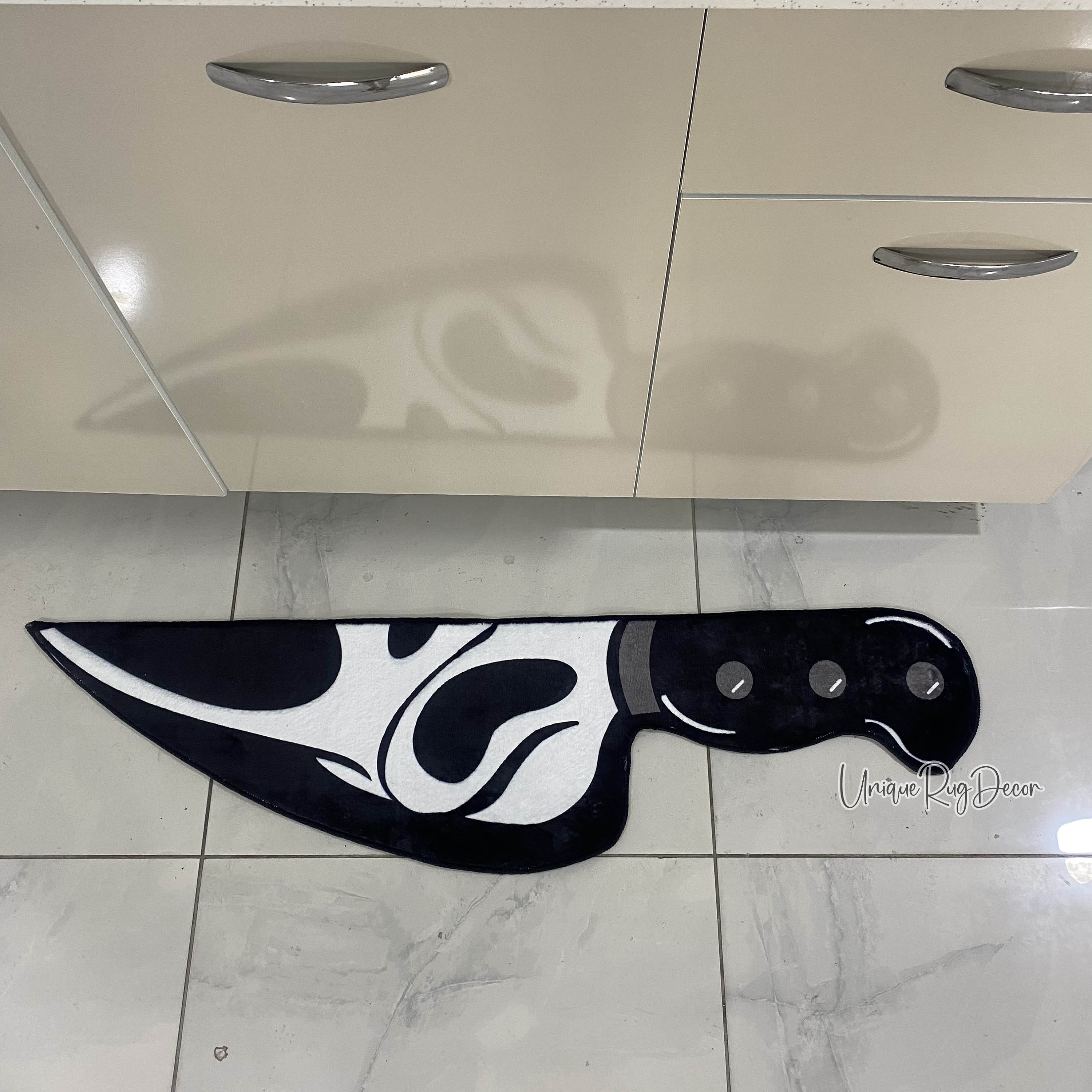 Scream Knife Rug Horror Movie Carpet Ghost Face Rug Kitchen Etsy