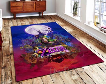 Zelda Majora's Mask Rug: Gaming Room Decor