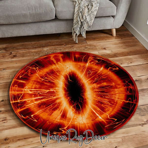 Popular Sci-Fi Movie Theme Eye Rug, Home Theater Rug, Playroom Mat, Gamer Room Carpet, Gaming Chair Mat