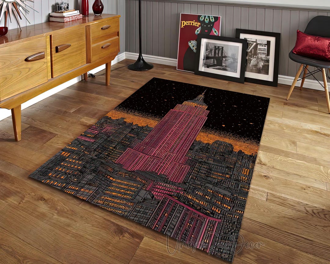Skyscraper Rug: Architectural City Building Carpet Modern Home Decor - Etsy