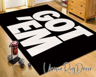 Got Em Sneaker Mat: Black and White Hypebeast Rug