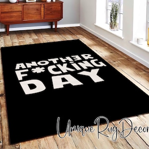 Black and White Funny Teenage Room Carpet, Dorm Mat, Entertaining Doormat, Entryway Runner Rug