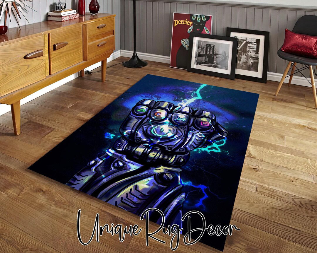 Avengers Rug, Infinity Gauntlet, Gamer Room Carpet - Etsy