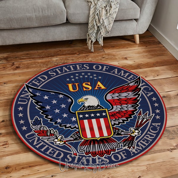 Tapis des États-Unis d'Amérique, tapis de bureau, tapis American Eagle, décoration drapeau américain, tapis des États-Unis