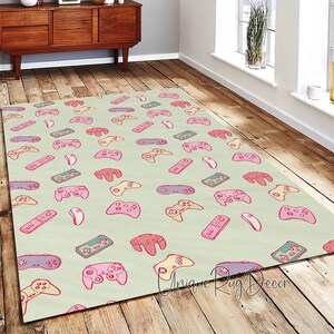Game Controller Rug: Colorful Gaming Room Carpet, Gamer Gift