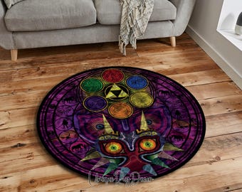 Zelda Majora&#39;s Mask Rug: Retro Game Room Decor