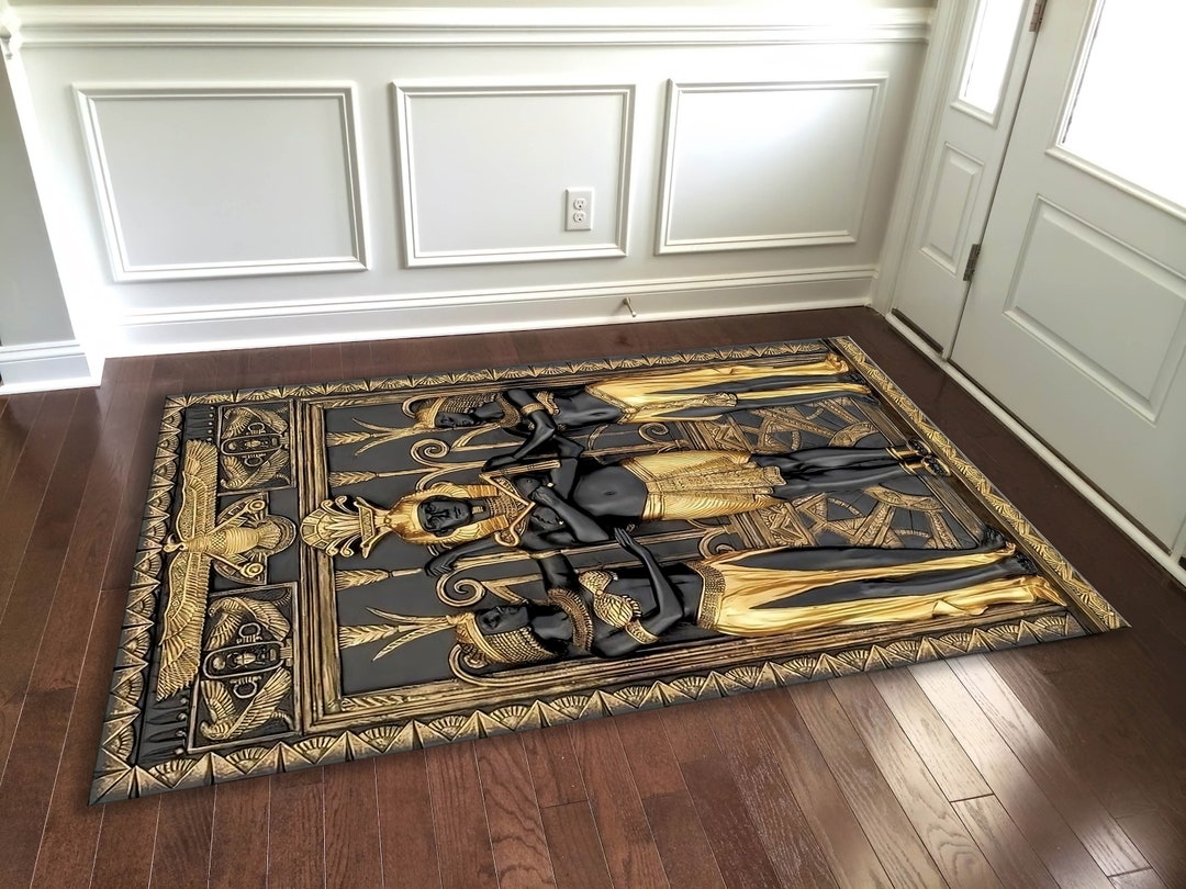 Egypt Rug Hieroglyph Rug Anubis Rug Ancient Rug Egyptian - Etsy