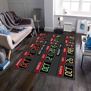 Back to the Future Rug,movie Rug,theatre Rug,concept Rug,time Travel ...