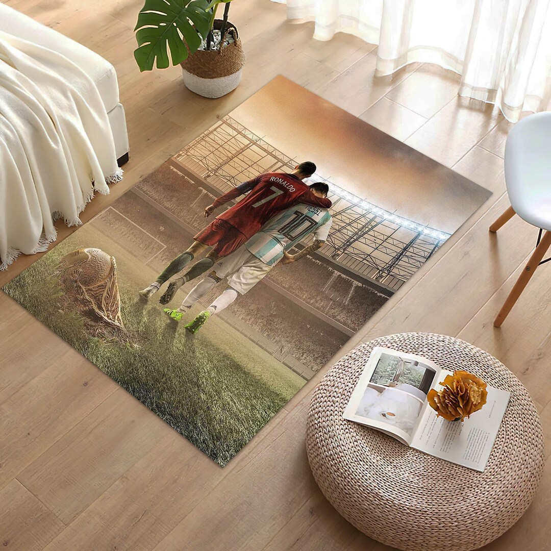 Lionel Messi Rug / Football Rug / Sports Mat / Legend / World Cup ...