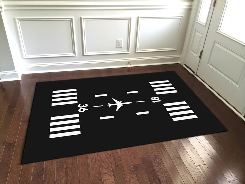 Plane Design Rugairway Theme Rugpopular Rug Plane Rug1836 Etsy