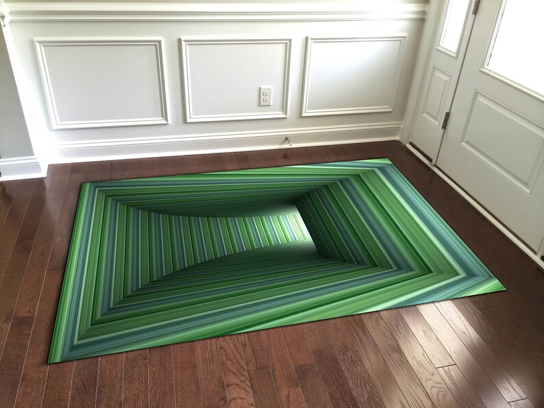 Illusion Rug Optical Illusion Vortex Trick Round Rug 3D Rug Etsy