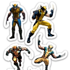 6 X-men, Wolverine Cartoon Character Vinyl Sticker