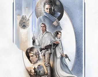 印刷可能なスターウォーズIV：新たなる希望ver.2 1977年