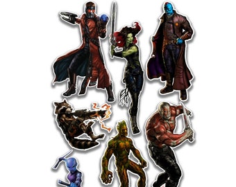 7 Marvel's Guardians of the Galaxy Cartoon Character Vinyl Sticker