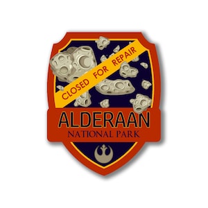 Star Wars Nationalpark Aufkleber, Star Wars Planet Attraktion Aufkleber, Star Wars Drehorte Aufkleber