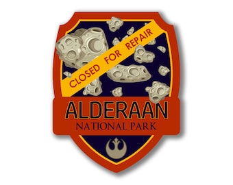 Star Wars National Park Vinyl Stickers, Star Wars Planet Attraction Stickers, Star Wars Locations Stickers