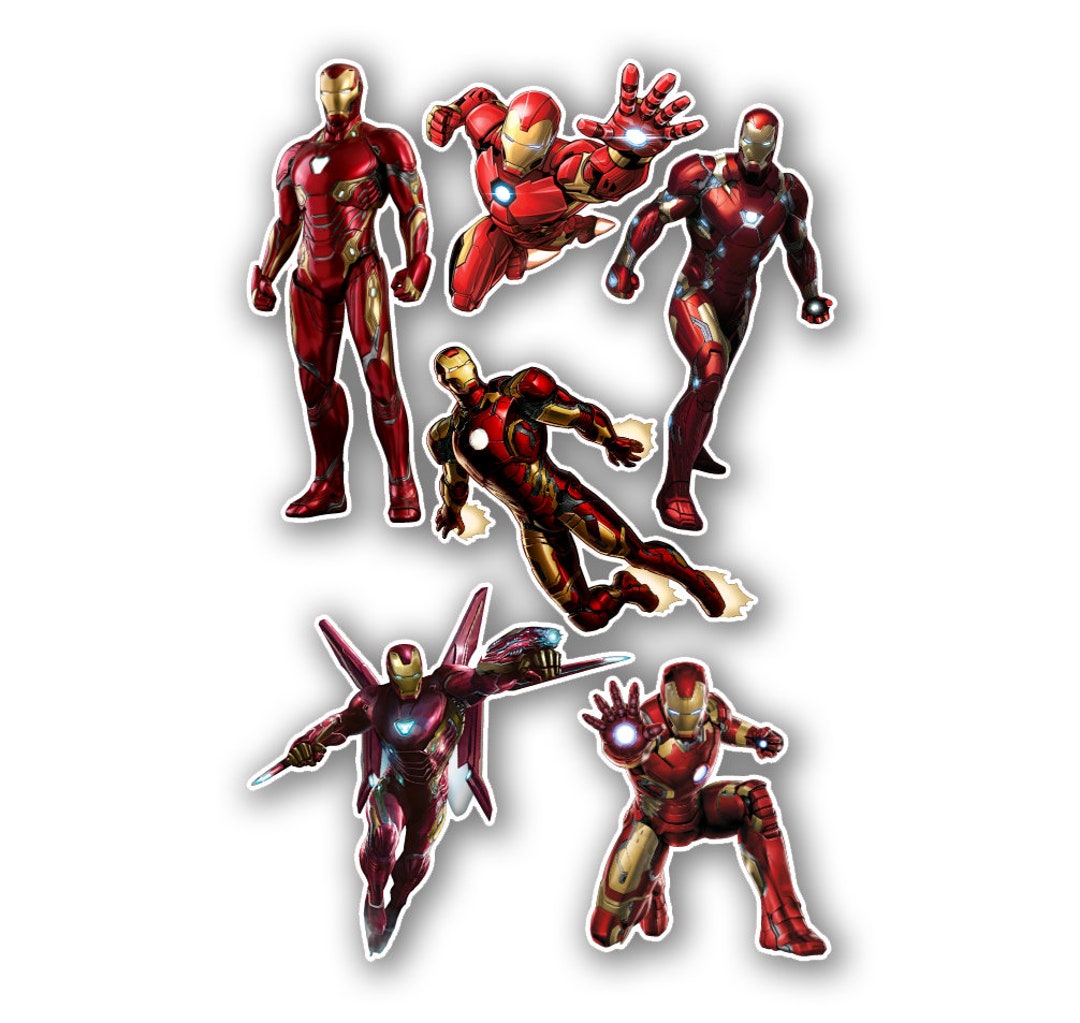 6 Marvel's Ironman Cartoon Character Vinyl Sticker - Etsy