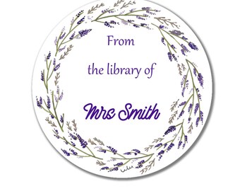 15 Personalised Teacher's Book Label Stickers, Teacher Stationery, This book belongs to Stickers - From the library of stickers