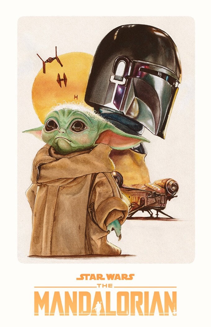 Baby Yoda Mandalorian Art posters & prints by Lootprint - Printler