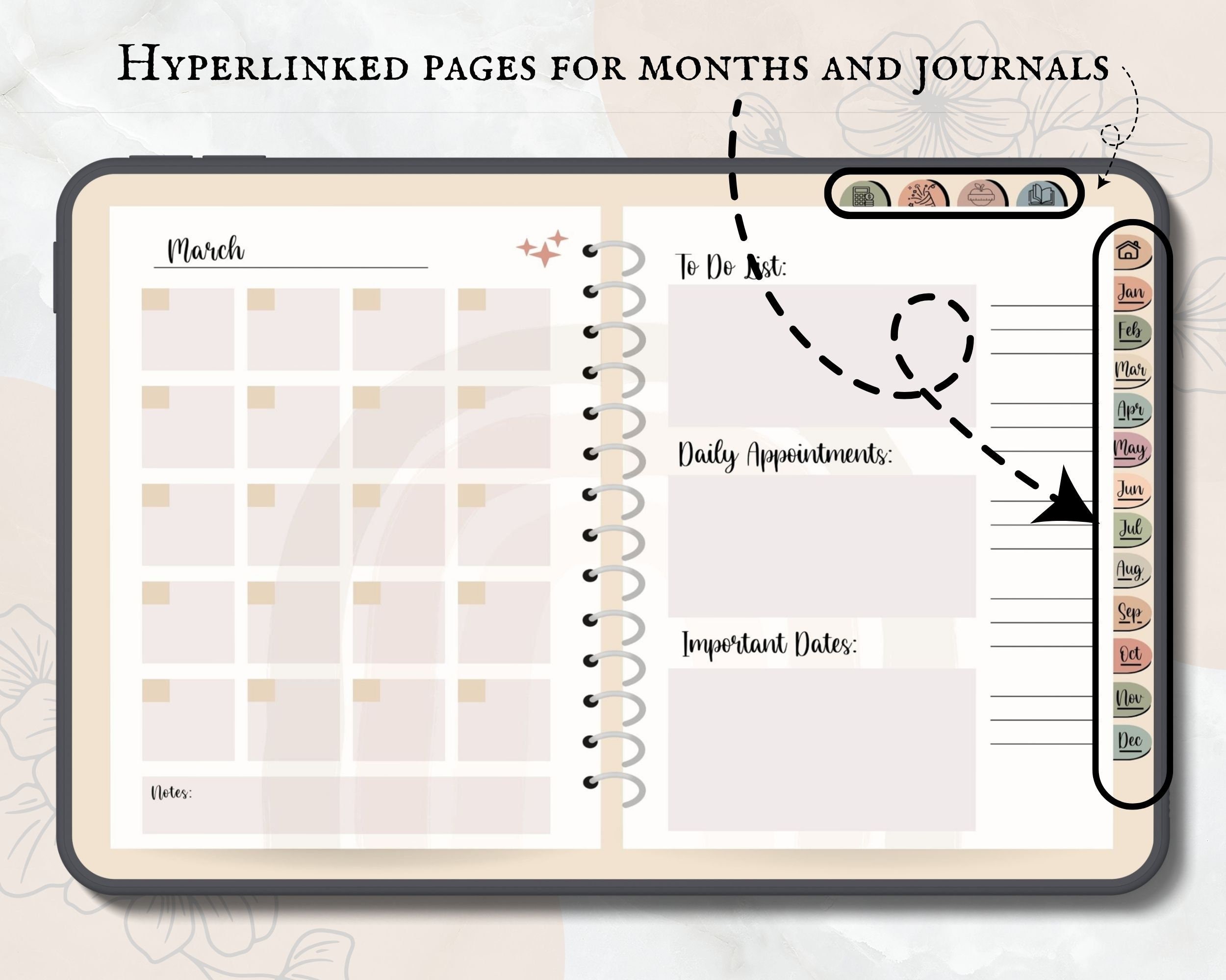 2023 Undated Digital Planner, Goodnotes Planner, Notability Planner ...