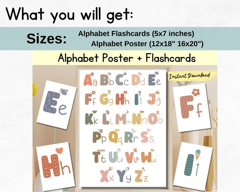 Preschool Alphabet Worksheets Bundle, Printable Alphabet Letter Sounds