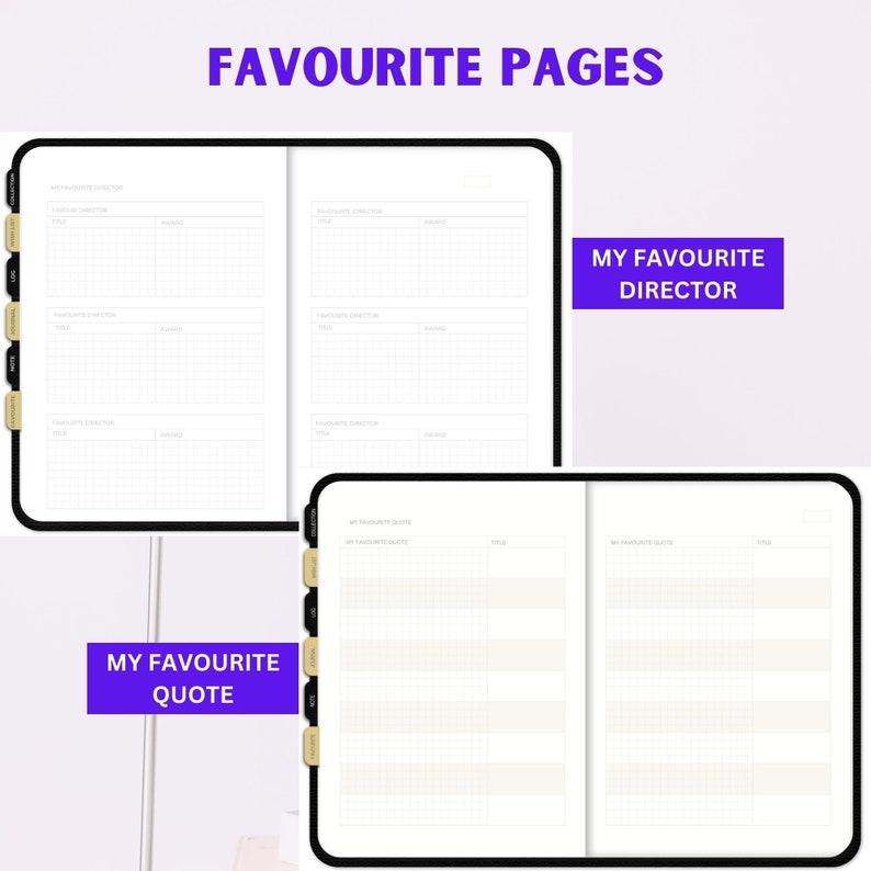 Digital Movies & Series Journal, Movie Logbook, Goodnotes Film Planner ...