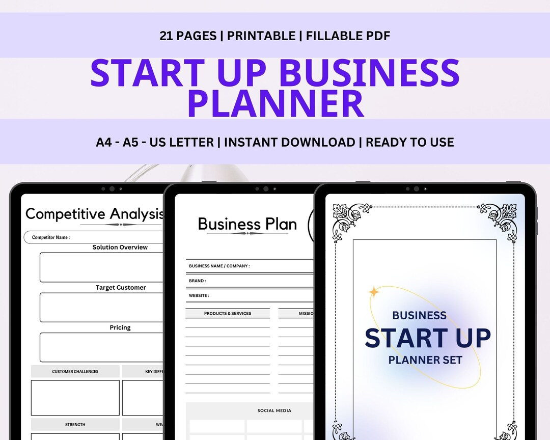 Printable Business Startup Planner, Business Startup Checklist ...