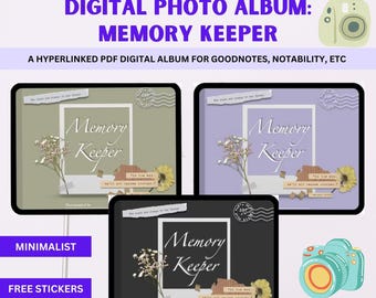 Digital Photo Album, Digital Scrapbook, Digital Memory Book, Digital Photo Journal, Goodnotes Memory Journal, Photobook for iPad, Goodnotes