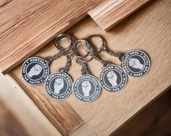 Northern soul key/bag ring