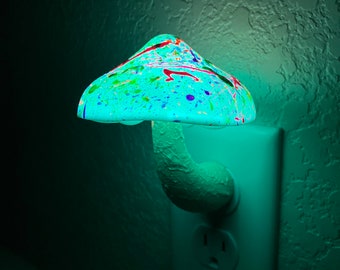 Mushroom Night Light Splatter Tan