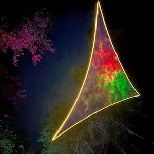 LED GALAXY Triangle Shade Sail, Party Decor (18'X18'X18')