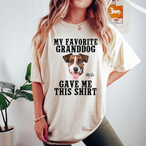 Chemise pour grand-mère, drôle de chien, chemise photo chien personnalisée, cadeau pour propriétaire d'animal de compagnie, t-shirt pour amoureux des chiens, chemise pour chien personnalisée pour lui/elle