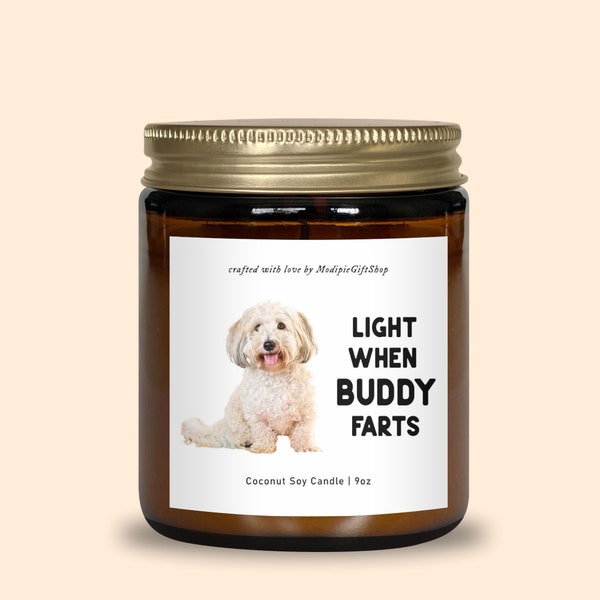 Dog Fart Candle, Funny Dog Candle, Light When Dog Farts For Dog Mom, Funny Pet Gift, Pet Candle, Dog Mom Gift, Dog Grandma Gift, Pet Fart