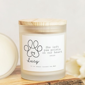 Pet Memorial Candle, Dog Sympathy, Custom Pet Memorial Candle, Pet Loss Gift, Cat Memorial Gift, Loss of Cat Sympathy, Bereavement Gift