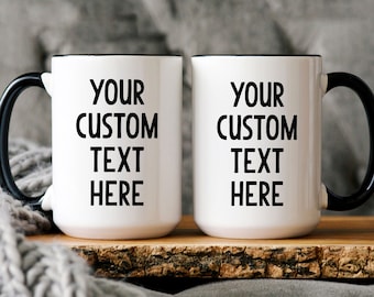 Mug à café personnalisé : Mug en céramique avec texte personnalisé
