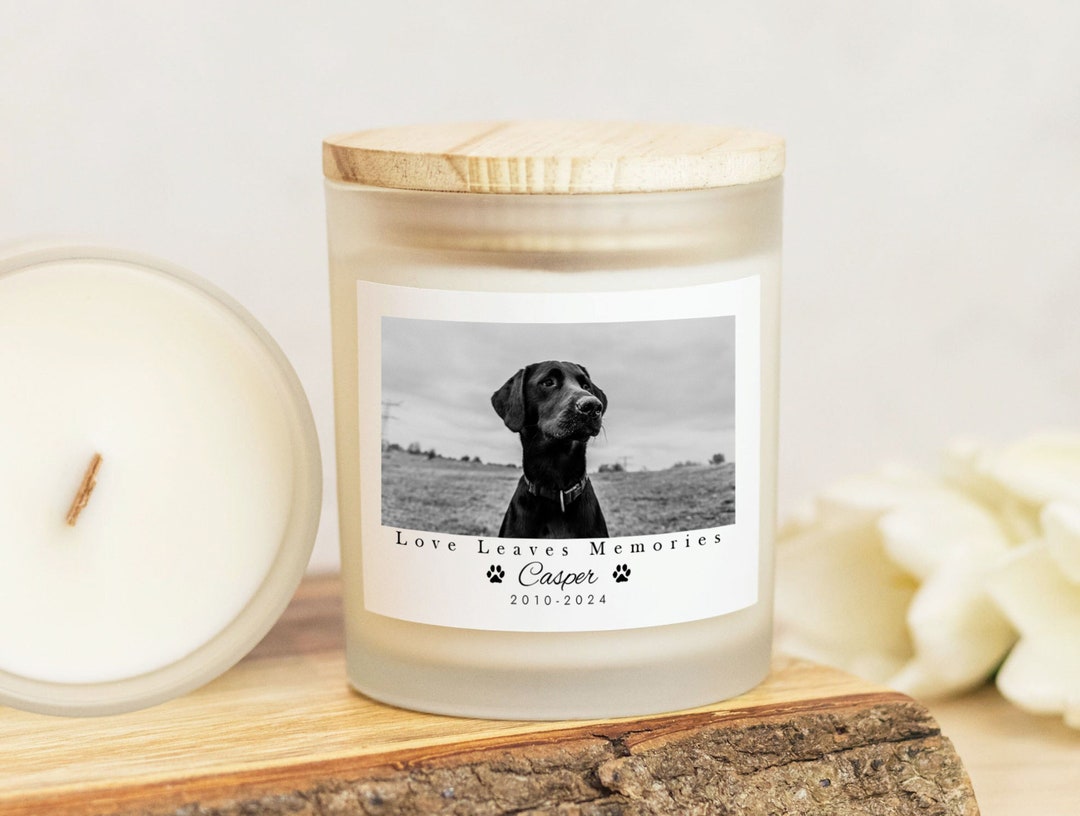 Custom Pet Memorial Candle: Loss of Dog Remembrance Gift - Etsy