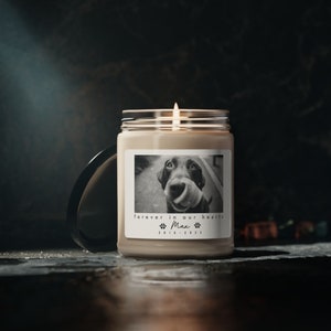 Custom Pet Memorial Candle, Pet Remembrance Gift, Your Pet's Photo, Dog Sympathy Gift, Pet Memorial Candle, Dog Remembrance, Pet Sympathy