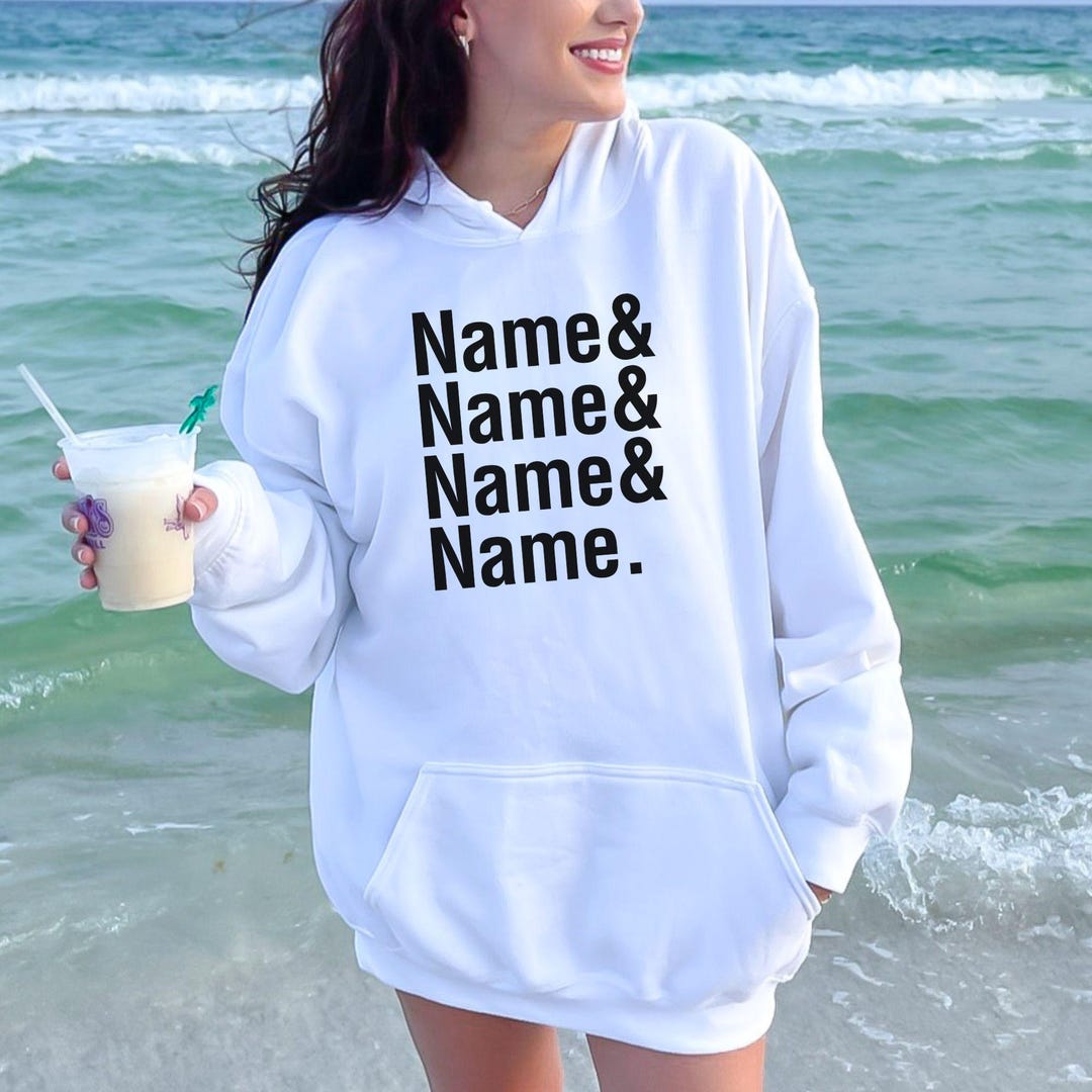 Custom Name List Shirt: Personalized Text, Funny Birthday Gift - Etsy
