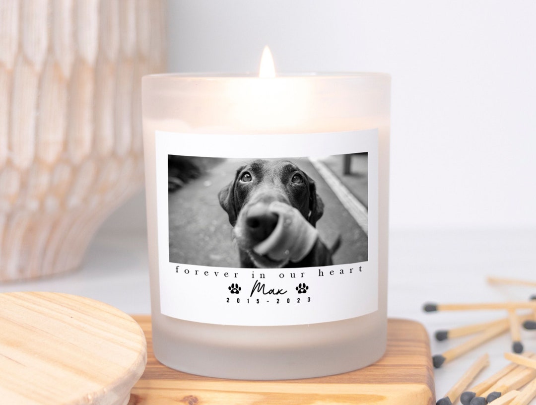 Custom Pet Memorial Candle: Loss of Dog or Cat, Sympathy Gift - Etsy