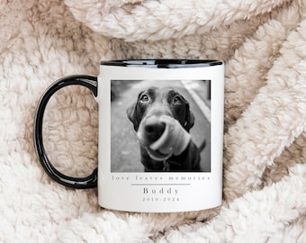 Mug personnalisé avec photo d'animal de compagnie : cadeau commémoratif de chien personnalisé